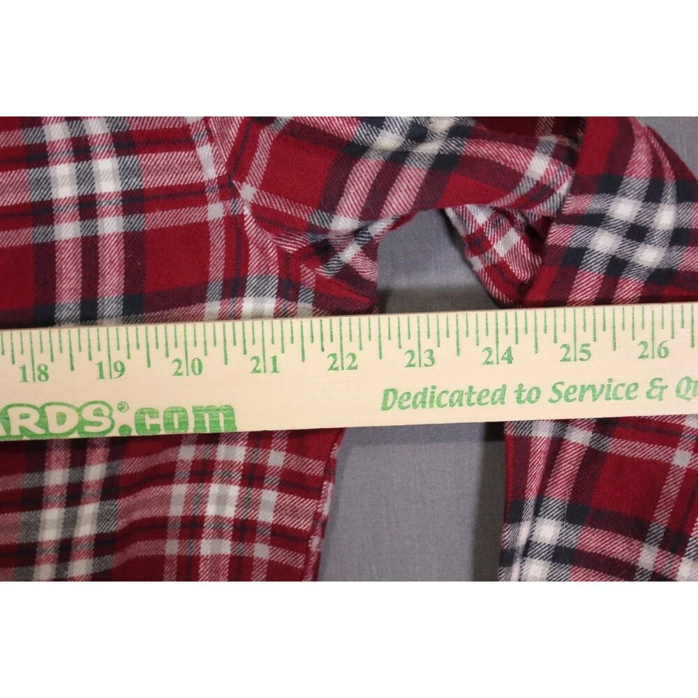 Chaps Men Performance Flannel Shirt Size Medium  Plaid  Button Down - Picture 5 of 10